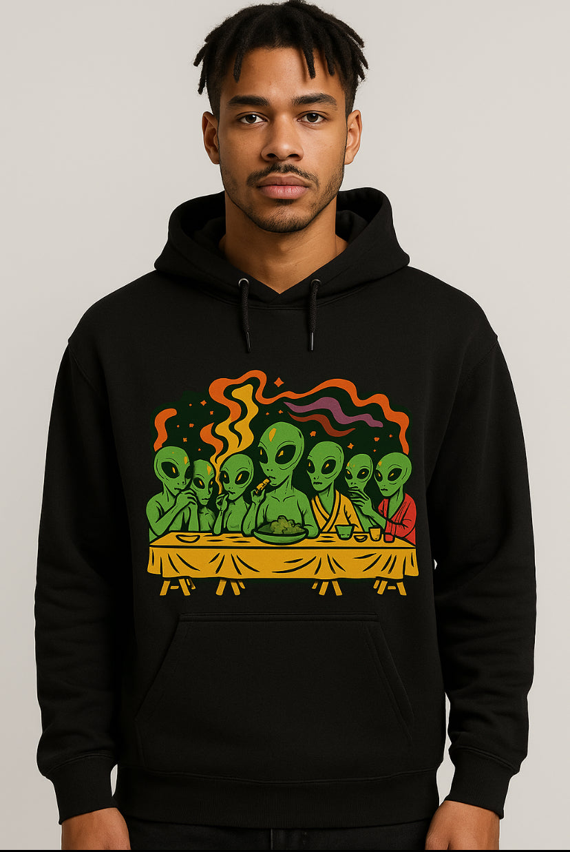 "Alien Last Supper" Psychedelic Hoodie