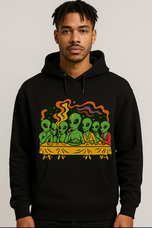 "Alien Last Supper" Psychedelic Hoodie