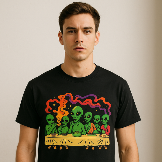 "Alien Last Supper" Psychedelic Tee